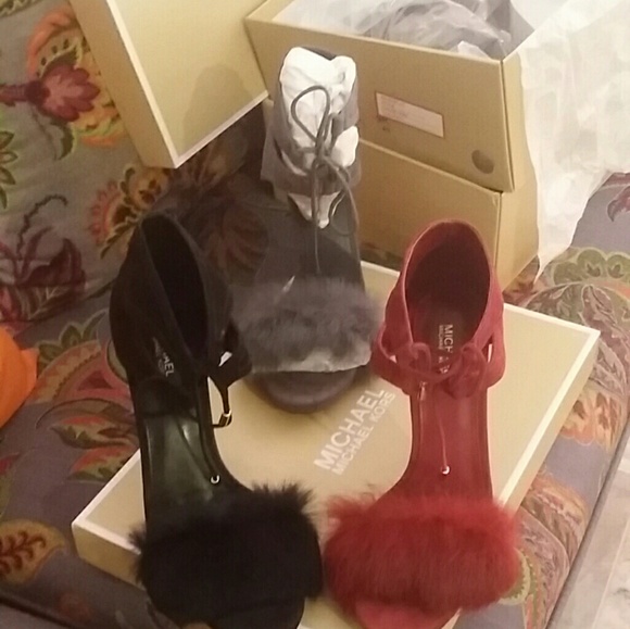 Michael Michael Kors Remi rabbit and suede pumps - Picture 4 of 6